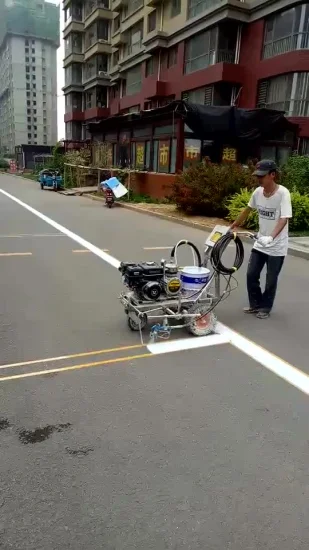 Machine de marquage de lignes routières de peinture froide par pulvérisation sans air